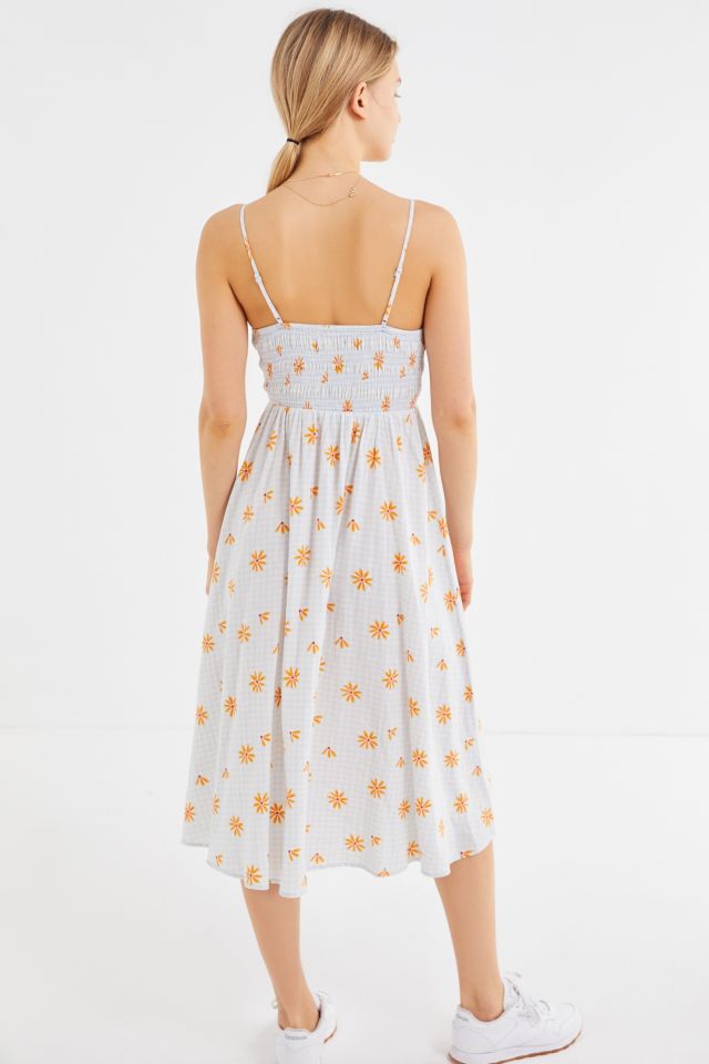 Uo ember smocked midi sale dress