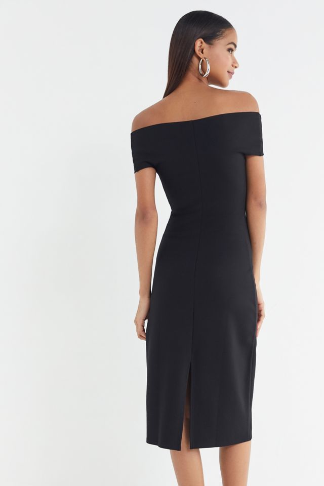 UO Mary Kate Ponte Off-The-Shoulder Midi Dress #1