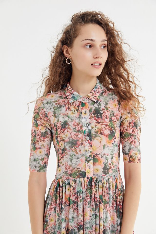 UO Lydia Floral Mesh Maxi Dress #1