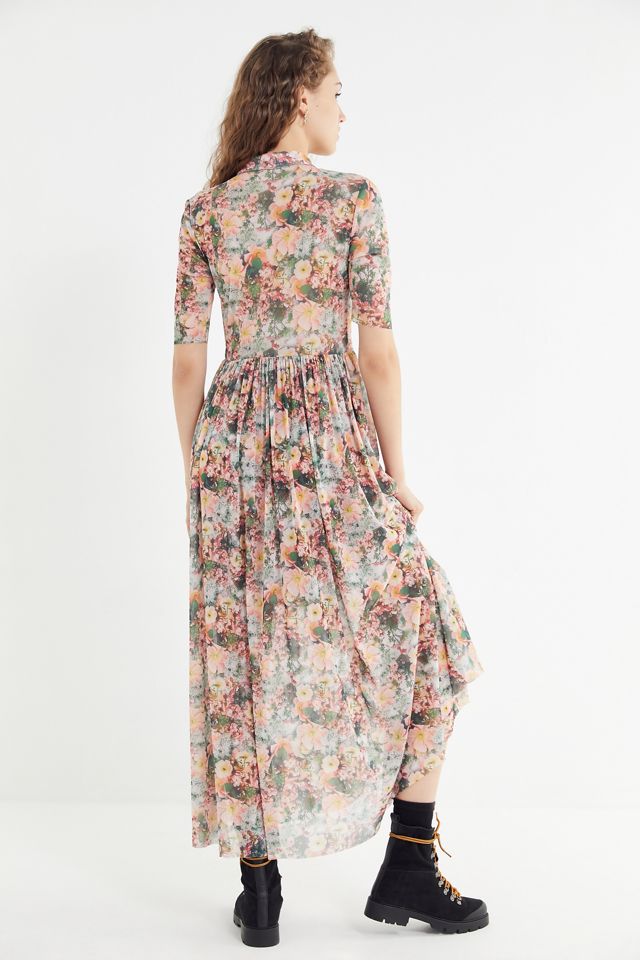 maxi dress navy print Angel Maternity Maternity Maxi Lilliana Dress in Navy Floral