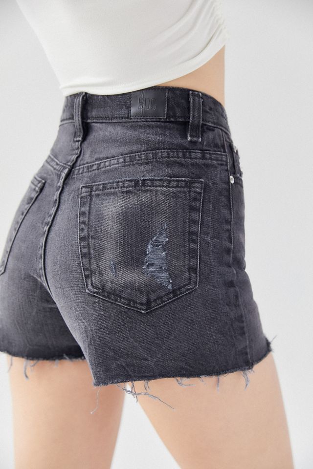 BDG Girlfriend High-Waisted Denim Short – Black #1