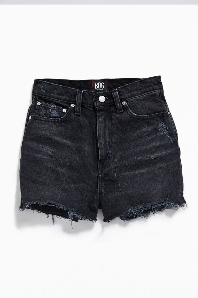 BDG Girlfriend High-Waisted Denim Short – Black #4