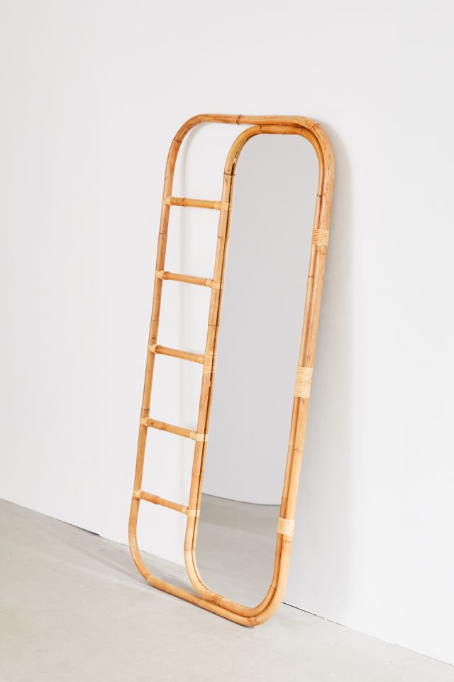 Ria Leaning Rattan Mirror #2