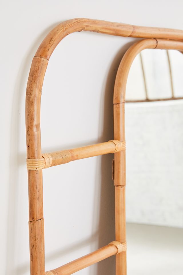 Ria Leaning Rattan Mirror