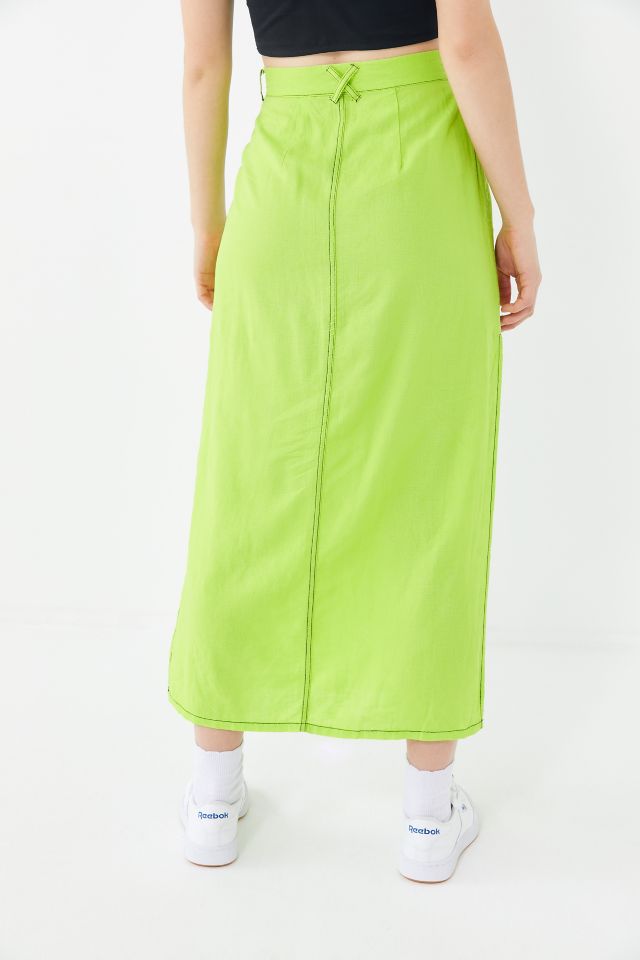 UO Lindsey Slit Button-Front Utility Skirt #2