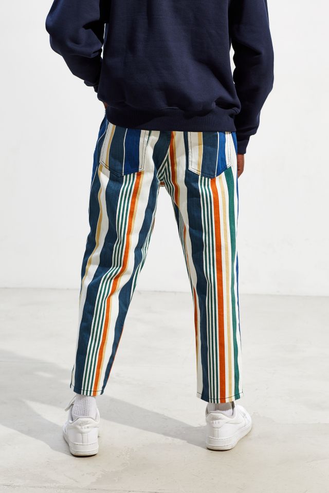 Jeans court droit à rayures dégradées BDG #3