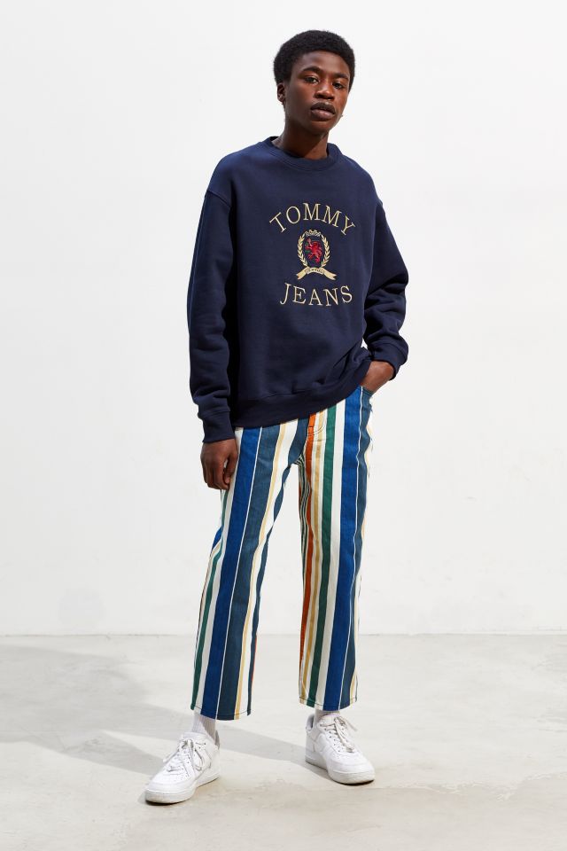 Jeans court droit à rayures dégradées BDG #5