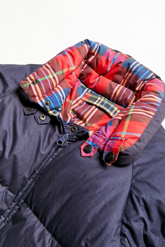 Vintage Nautica Plaid-Lined Puffer Bomber Jacket #1