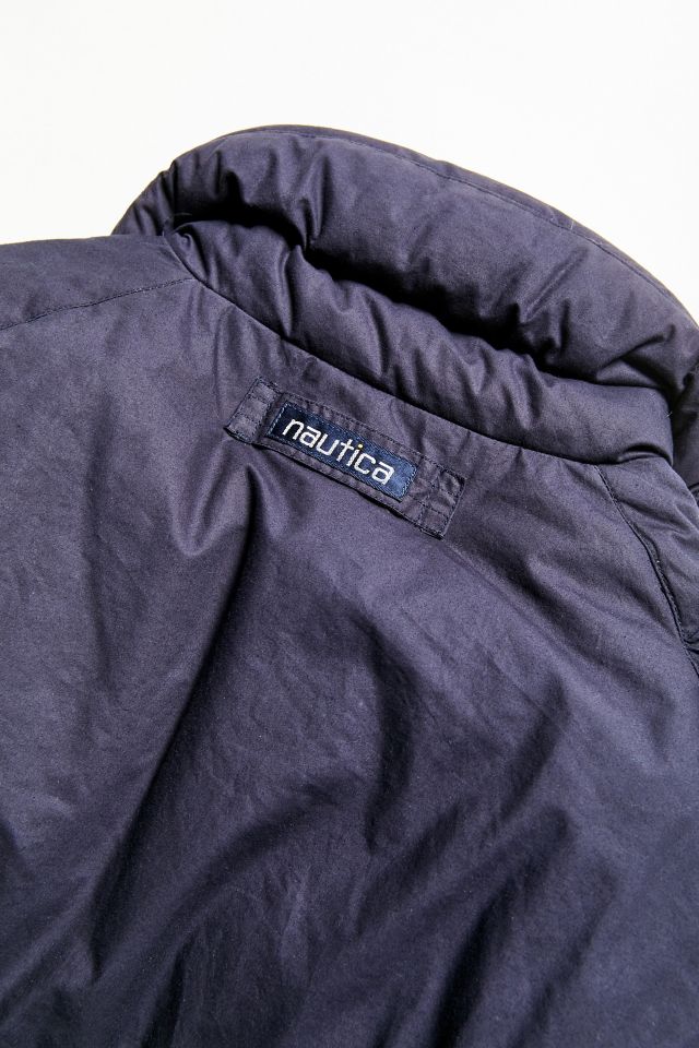 Vintage Nautica Plaid-Lined Puffer Bomber Jacket #3