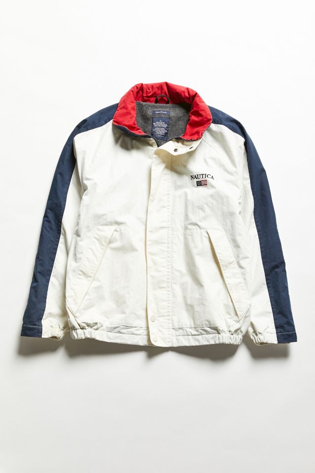 Nautica white windbreaker sales