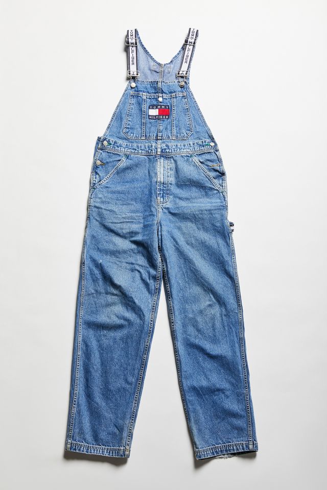 Vintage Tommy Hilfiger White Strap Denim Overall | Urban Outfitters