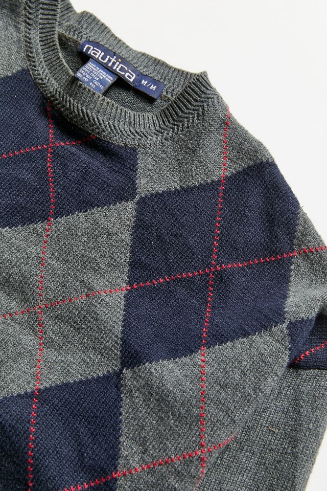Vintage Nautica Argyle Sweater #1