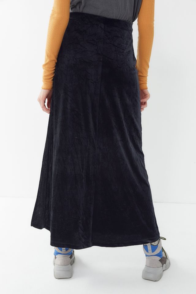 Vintage Velvet Slit Midi Skirt #3