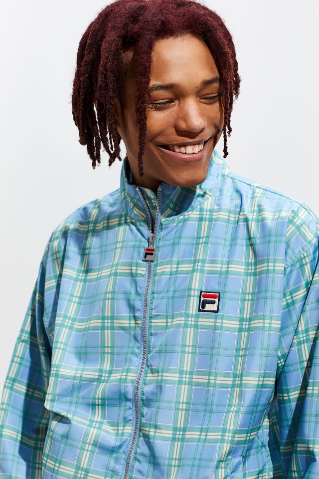 FILA UO Exclusive Plaid Nylon Track Jacket Urban Outfitters