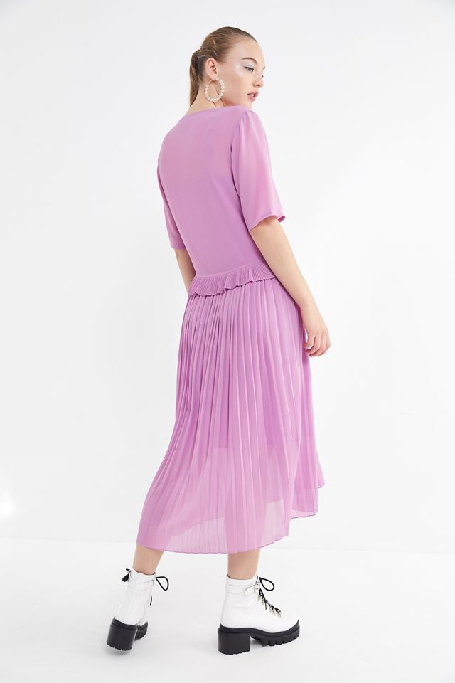 Just Female Jose Pleated Surplice Midi Dress #2