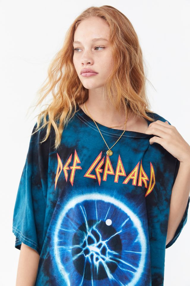 Def Leppard Tie Dye T Shirt Dress Urban Outfitters Canada