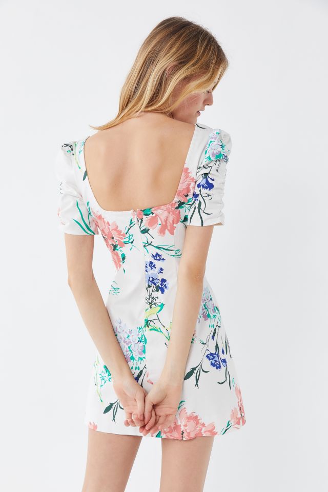 UO Hallie Floral Puff Sleeve Mini Dress #2