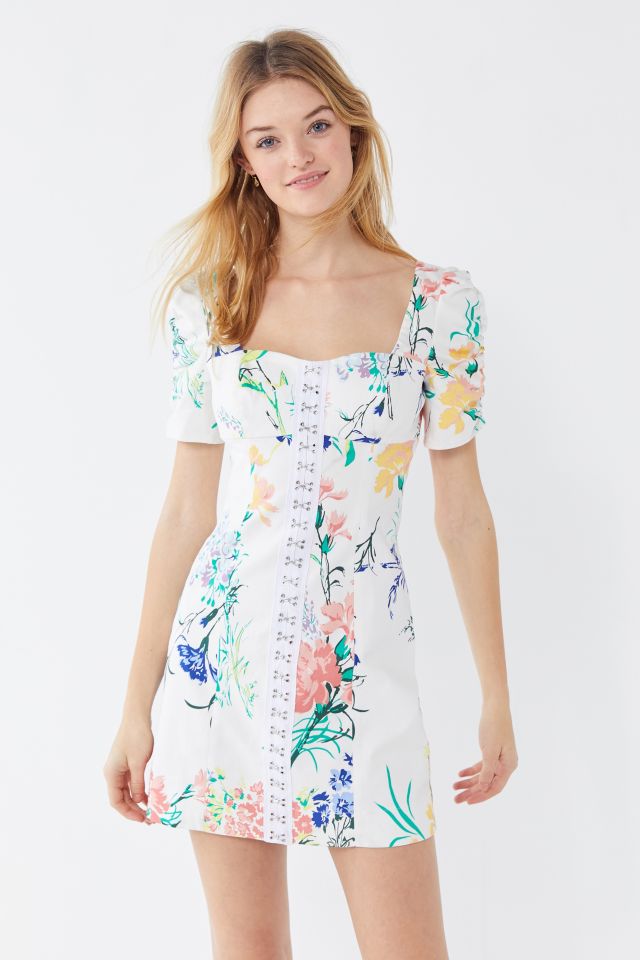 UO Hallie Floral Puff Sleeve Mini Dress #3