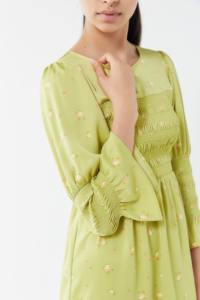 UO Mabel Floral Smocked Mini Dress #1
