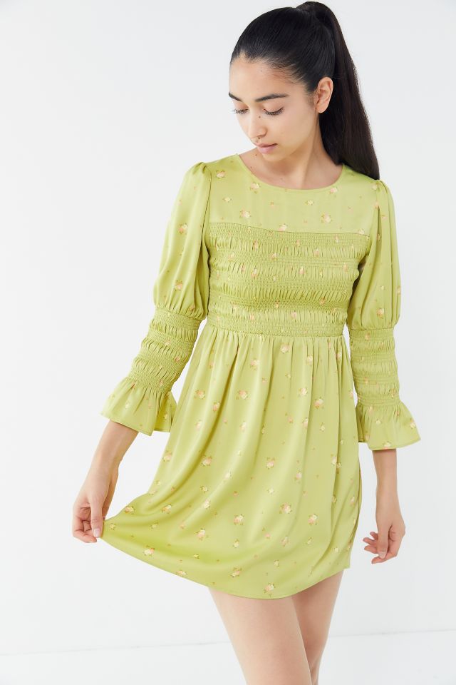 UO Mabel Floral Smocked Mini Dress #3