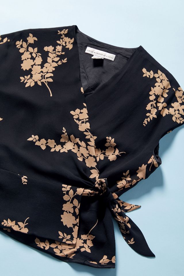 Vintage Patterned Wrap Top | Urban Outfitters