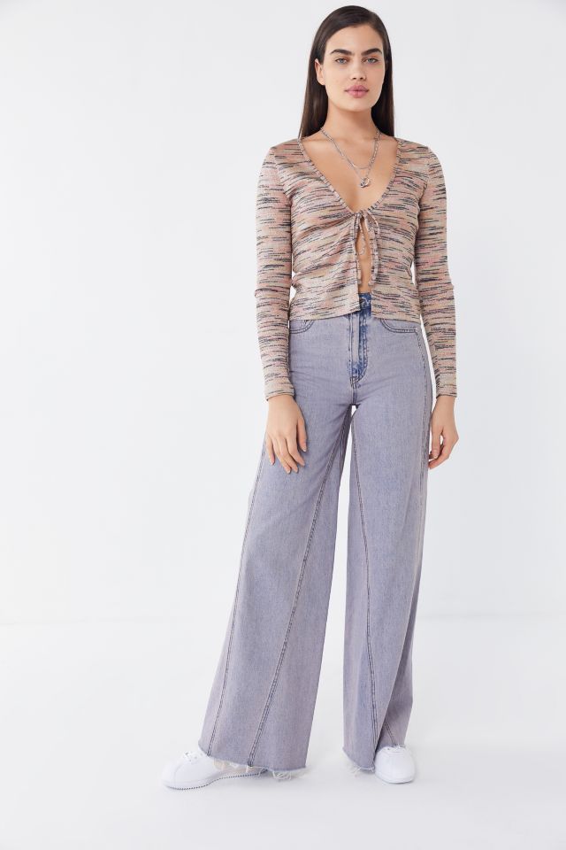 Out From Under Misty Space-Dyed Tie-Front Cardigan #2