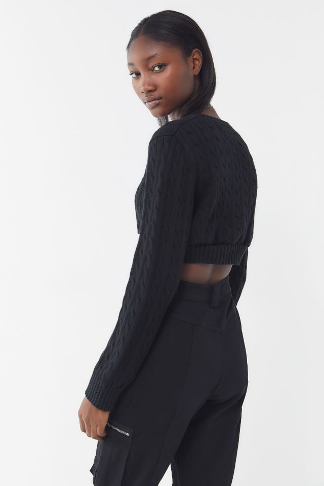 Urban Renewal Recycled Cable Knit Cropped Sweater #1