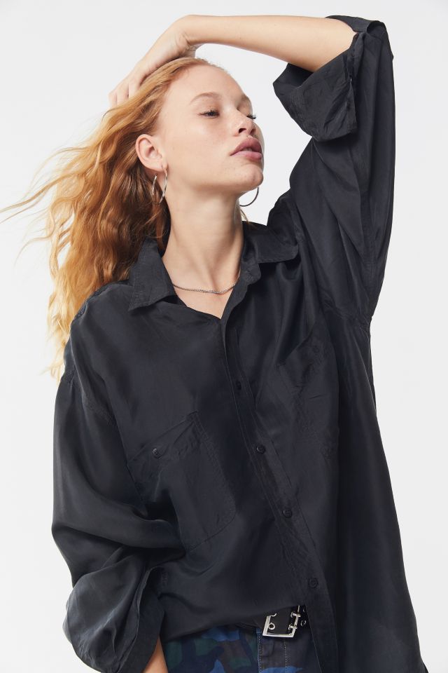 Vintage Oversized Silk Blouse | Urban Outfitters Canada