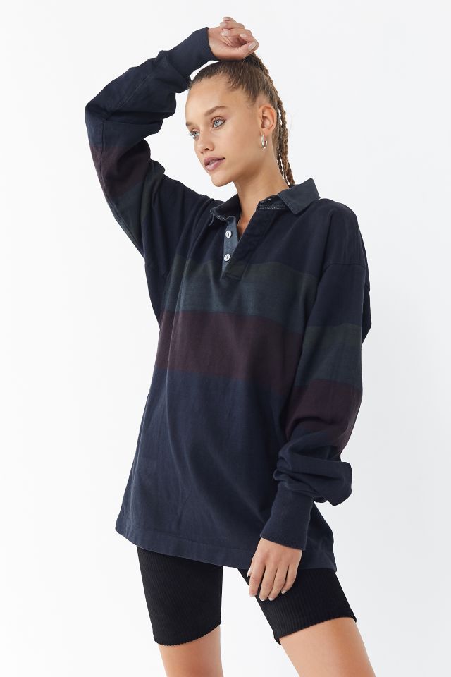 Urban Renewal Recycled Overdyed Rugby Shirt | Urban Outfitters Canada