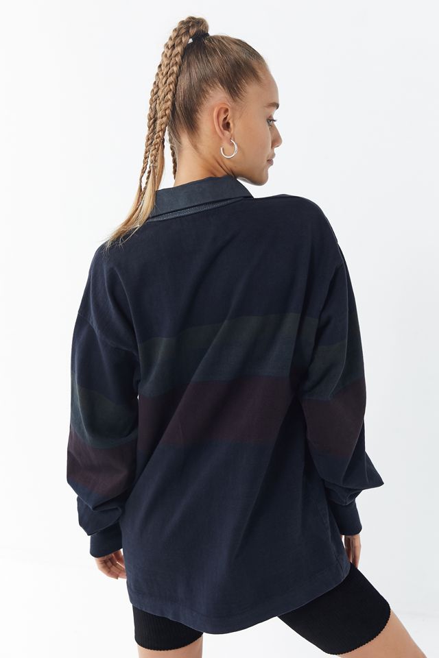Urban Renewal Recycled Overdyed Rugby Shirt | Urban Outfitters