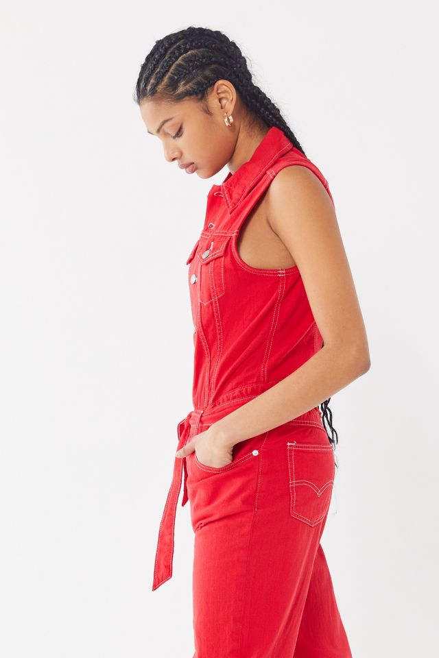 Levi's Hot Denim Ticket Button-Front Jumpsuit | Urban Outfitters