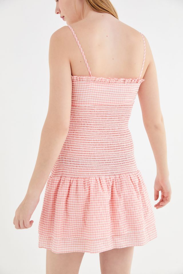The East Order Luca Smocked Drop Waist Mini Dress #1