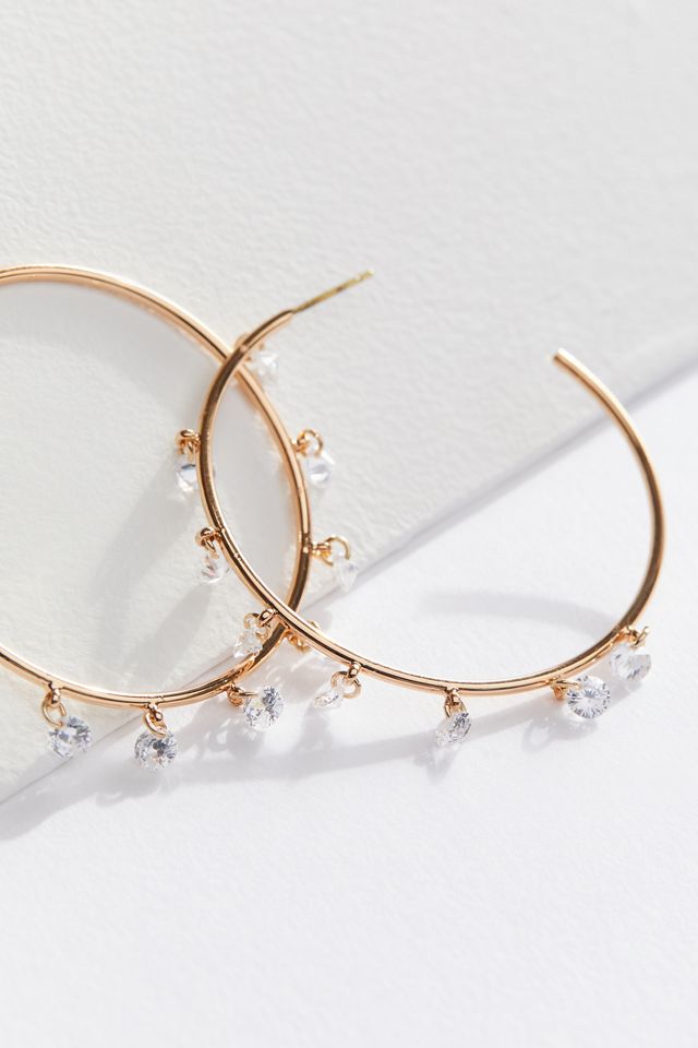 Dripping Crystals Hoop Earring #2