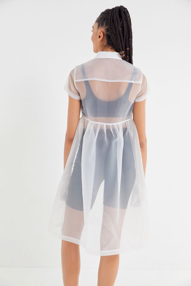 UO Cloud Nine Organza Midi Shirt Dress #2
