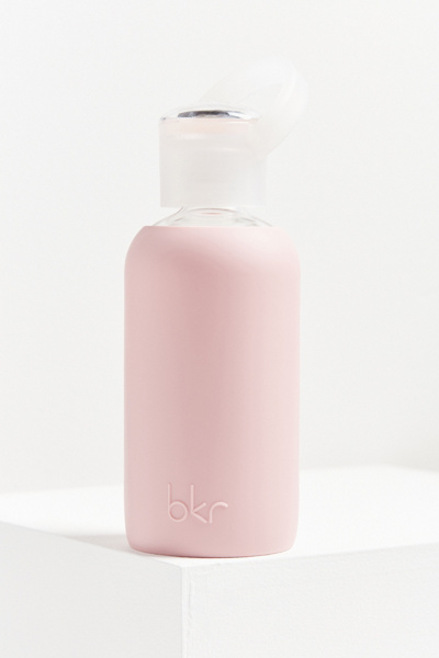 Bouteille D'eau En Verre BKR Little En Lulu (rose Laiteux Opaque) 500ml - Avec Housse Silicone
