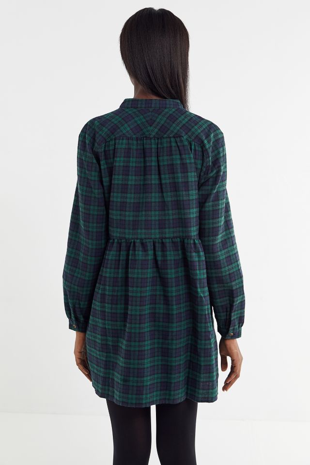 UO Plaid Flannel Mini Shirt Dress #2
