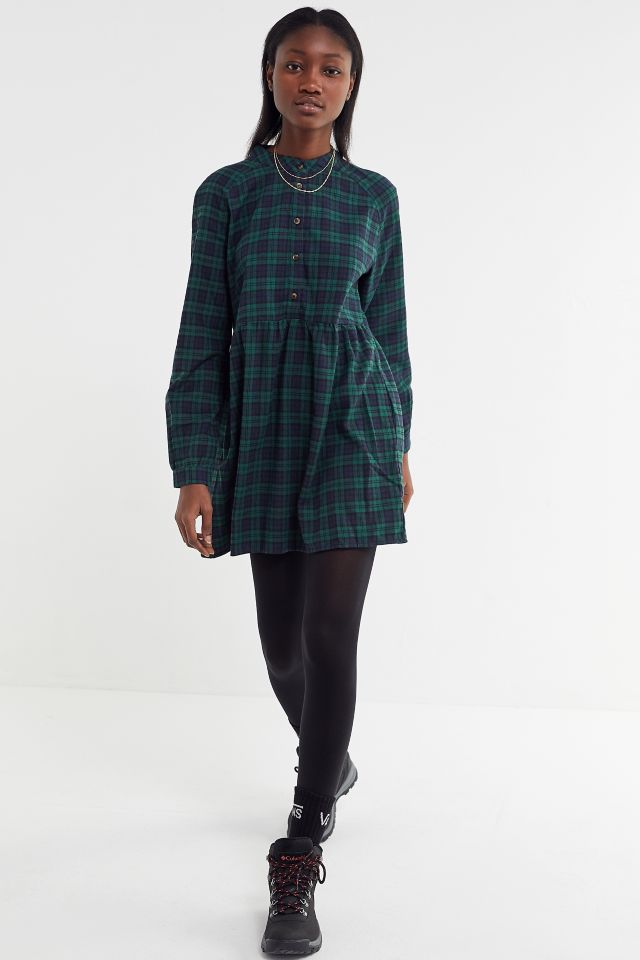 UO Plaid Flannel Mini Shirt Dress #3