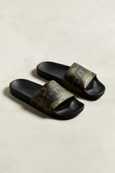 camo vans slides