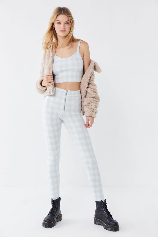 UO Gingham Cropped Sweater Tank Top #1