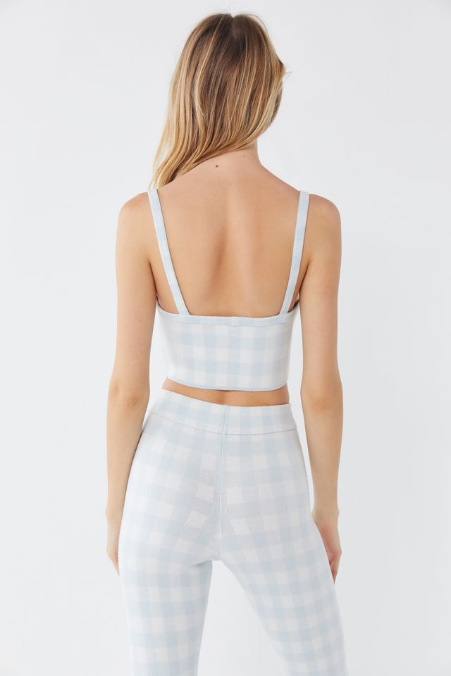 UO Gingham Cropped Sweater Tank Top #2