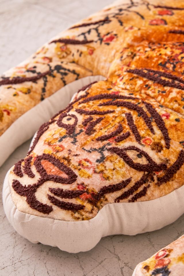 Tiger Velvet Tufted Floor Pillow #2