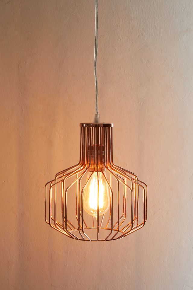 Caila Copper Caged Pendant Light #1