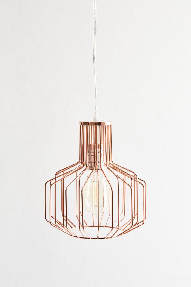 Caila Copper Caged Pendant Light #2