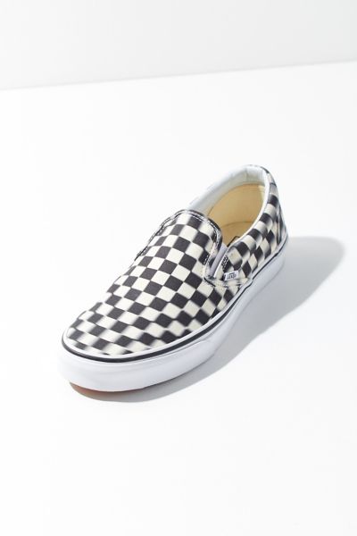 Checkerboard shop blurred vans