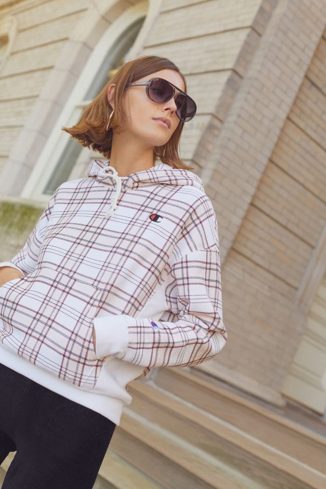 Plaid hooded outlet sweatshirt