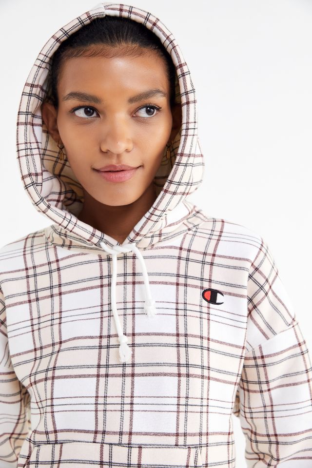 Champion UO Exclusive Plaid Hoodie Sweatshirt Urban Outfitters