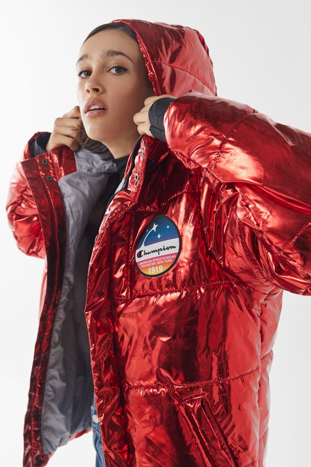Champion Metallic Zip-Front Puffer Coat #4
