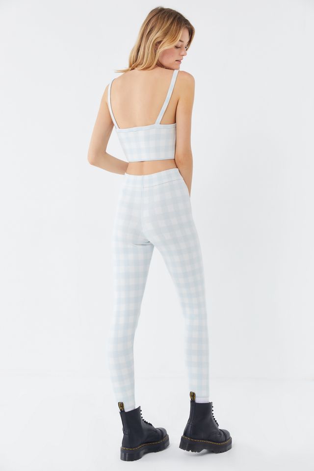 UO Gingham Zip-Front Sweater Pant #1