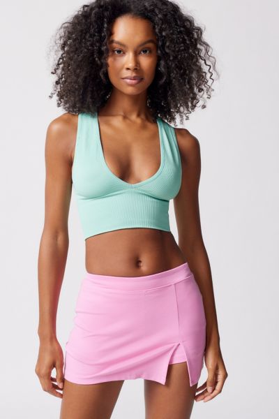 Out From Under Hailey Seamless Plunge Cropped Tank Top