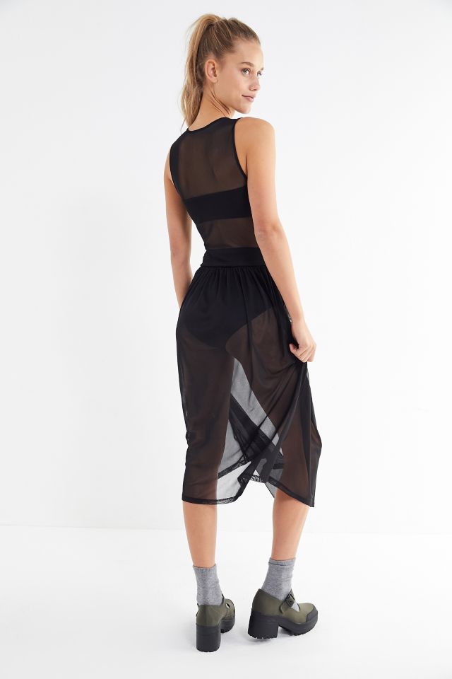 UO Sheer Mesh Midi Dress #1